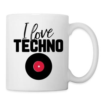 I love Techno - Tasse - Weiß - Rechts