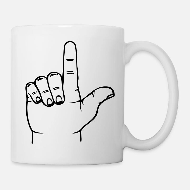 Loser Hand - Tasse - Weiß