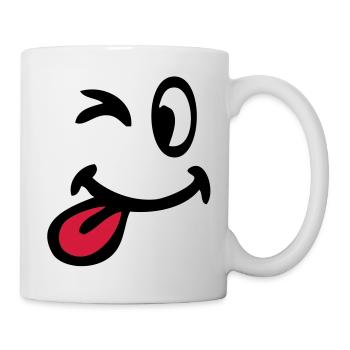 smiley clin oeil 3105 - Mug blanc - blanc - Droite
