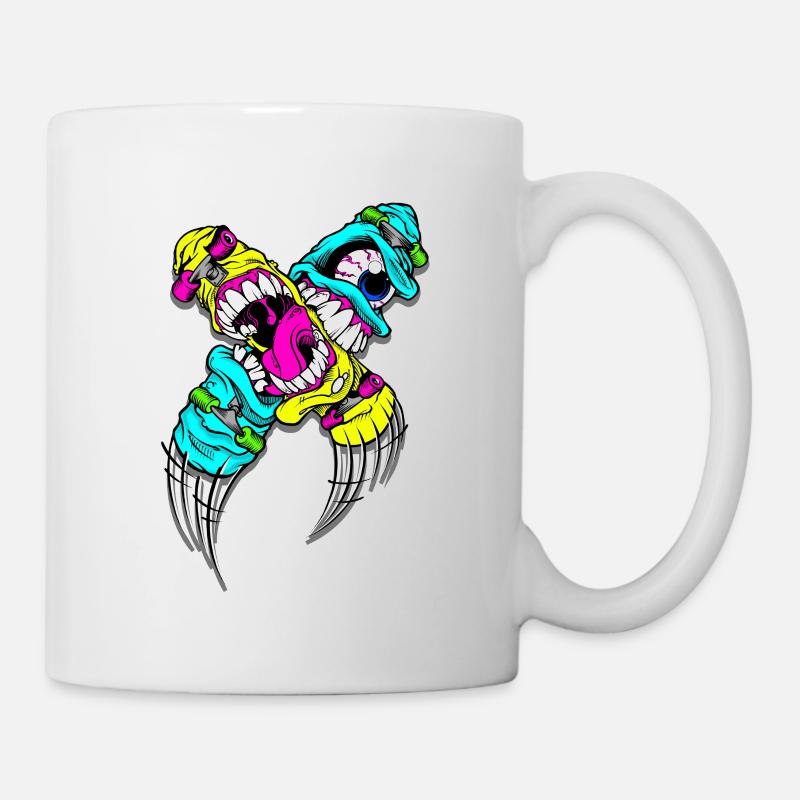 Skateboard Monsters - Mug blanc - blanc