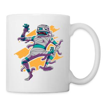 Creepy Funny Mummy Halloween Design Adult - Mug - white - Right