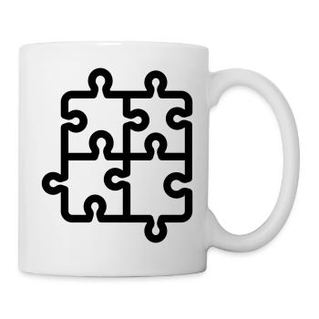 pièces de puzzle - Mug blanc - blanc - Droite