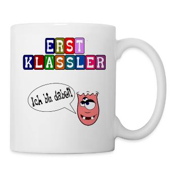 Erstklassler - Ich bin dabei - Schulanfänger - Tasse - Weiß - Rechts