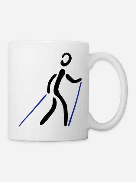 Nordic Walking 2C - Mug - white