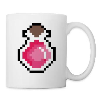 Drank pink pixel art - Mug - white - Right