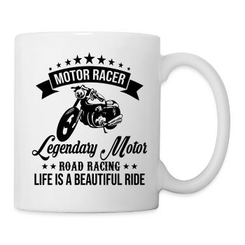 motor racer legend motor - Tasse - Weiß - Rechts