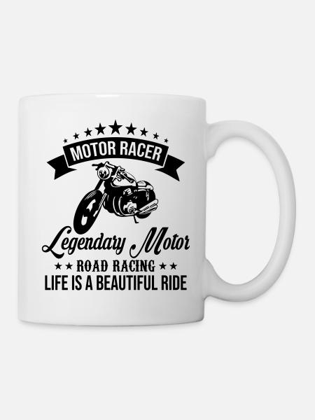 moteur de légende du moteur de course - Mug blanc - blanc