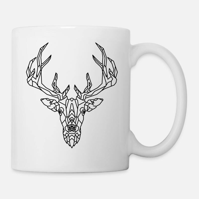 Cerf géométrique - Mug blanc - blanc