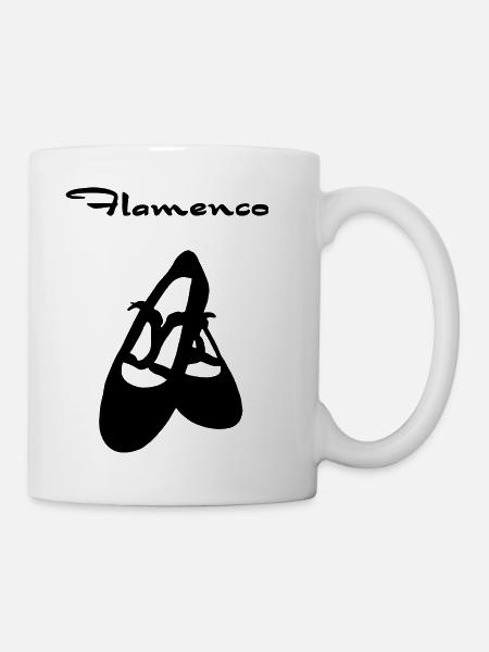 Chaussures flamenco avec le texte - Mug blanc - blanc