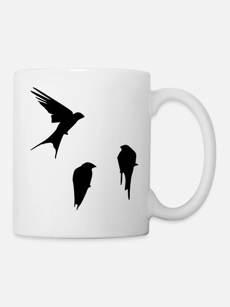 hirondelles - Mug blanc - blanc