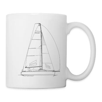 Graphique d'un Melges 24 sur des chemises et des tasses - Mug blanc - blanc - Droite