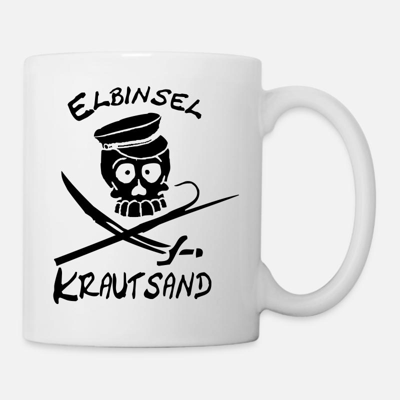 Elbinsel-Krautsand - Tasse - Weiß