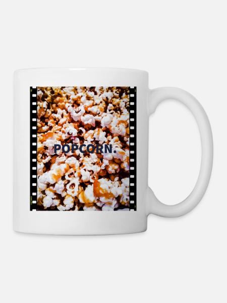 Popcorn - Tasse - Weiß