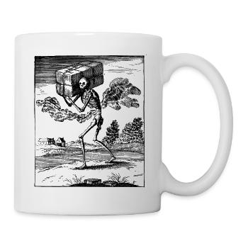 Der Tod Gothic Skelett Metal - Tasse - Weiß - Rechts