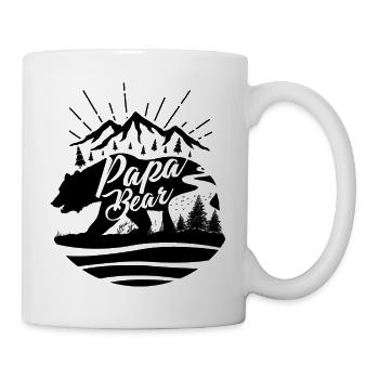 Papa Bear T-Shirt - Father's Day / Dad's Birthday - Mug - white - Right