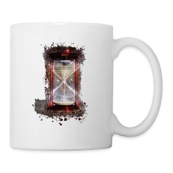 Sanduhr Zeitfluss hell glühend - Tasse - Weiß - Rechts