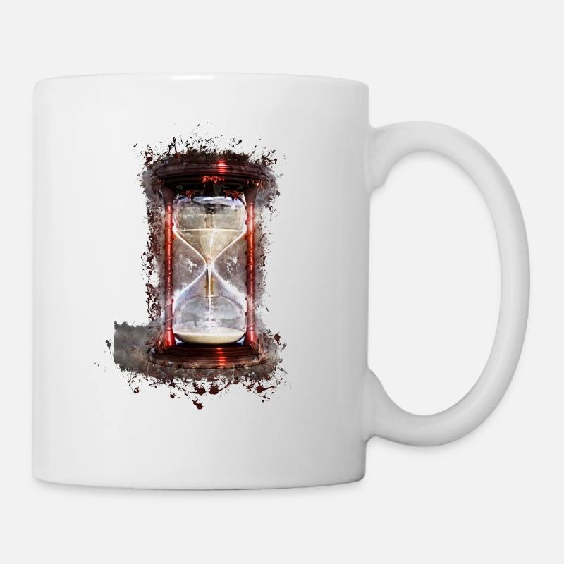 Le temps de sablier s'écoule brillamment - Mug blanc - blanc
