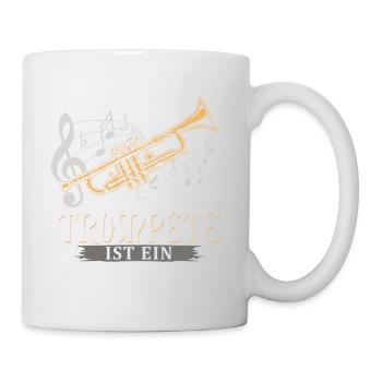 Trompete Shirt · Blasmusik · ein beschissener Tag - Tasse - Weiß - Rechts