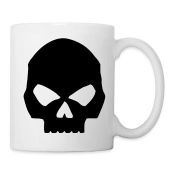 Schädel - Tasse - Weiß - Rechts