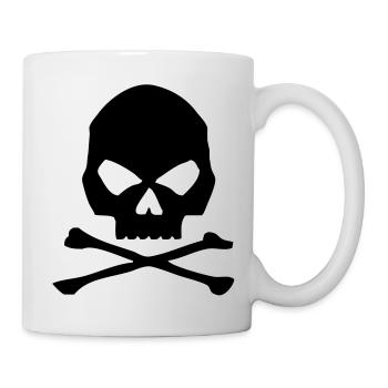 Skull and bones - Mug - white - Right