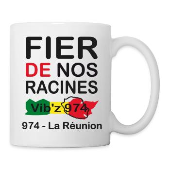 Fier de nos Racines - Vibz 974 02 - Mug blanc - blanc - Droite