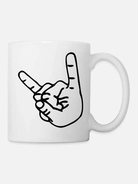 Fourche à frites pour Headbanger - Mug blanc - blanc