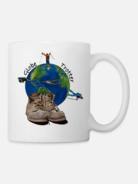 Globetrotter Voyages Tours du monde t-shirt - Mug blanc - blanc