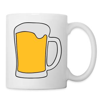 alcool bière boire ivre - Mug blanc - blanc - Droite