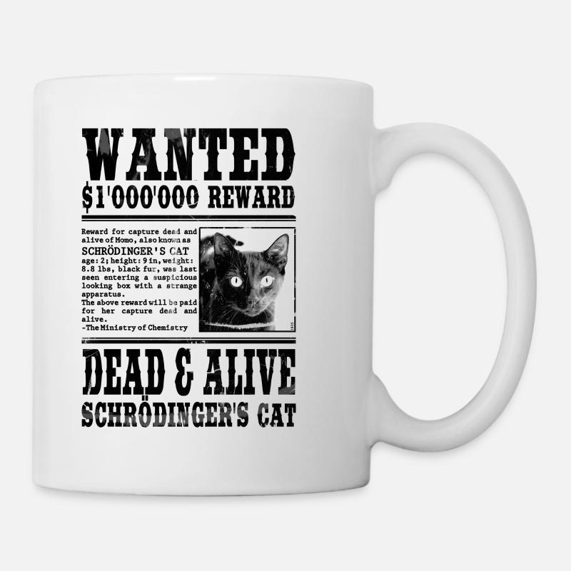 le chat de schrödinger noir - Mug blanc - blanc
