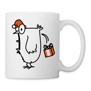 christmas chick crazy chicken - Mug - white - Right