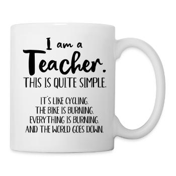I am a teacher - Mug - white - Right