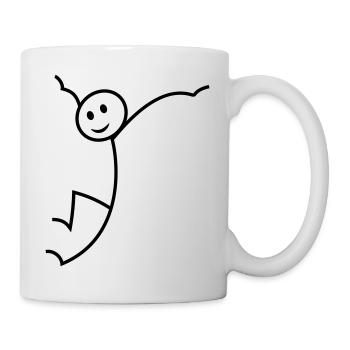 Strichmännchen - Tasse - Weiß - Rechts