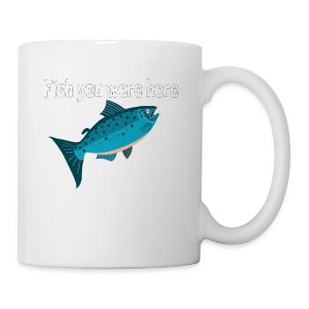 Fischer ohne Fisch lustiges Geschenk für Angler - Tasse - Weiß - Rechts