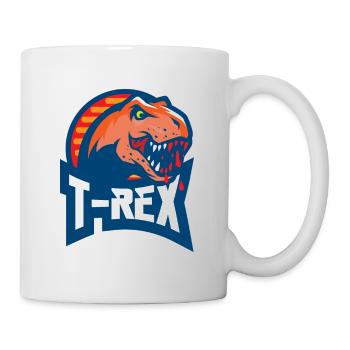 T-Rex Tyrannosaurus Rex Dinosaurier Logo Geschenk - Tasse - Weiß - Rechts