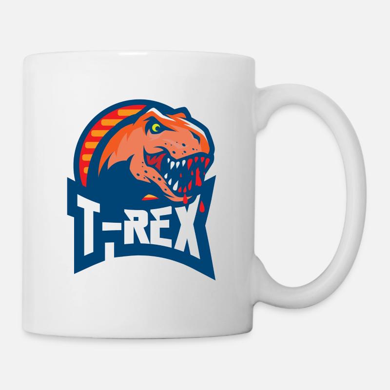 T-Rex Tyrannosaurus Rex Dinosaurier Logo Geschenk - Tasse - Weiß