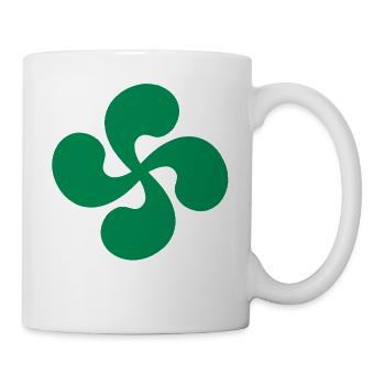 Croix Basque seul Verte - Mug blanc - blanc - Droite