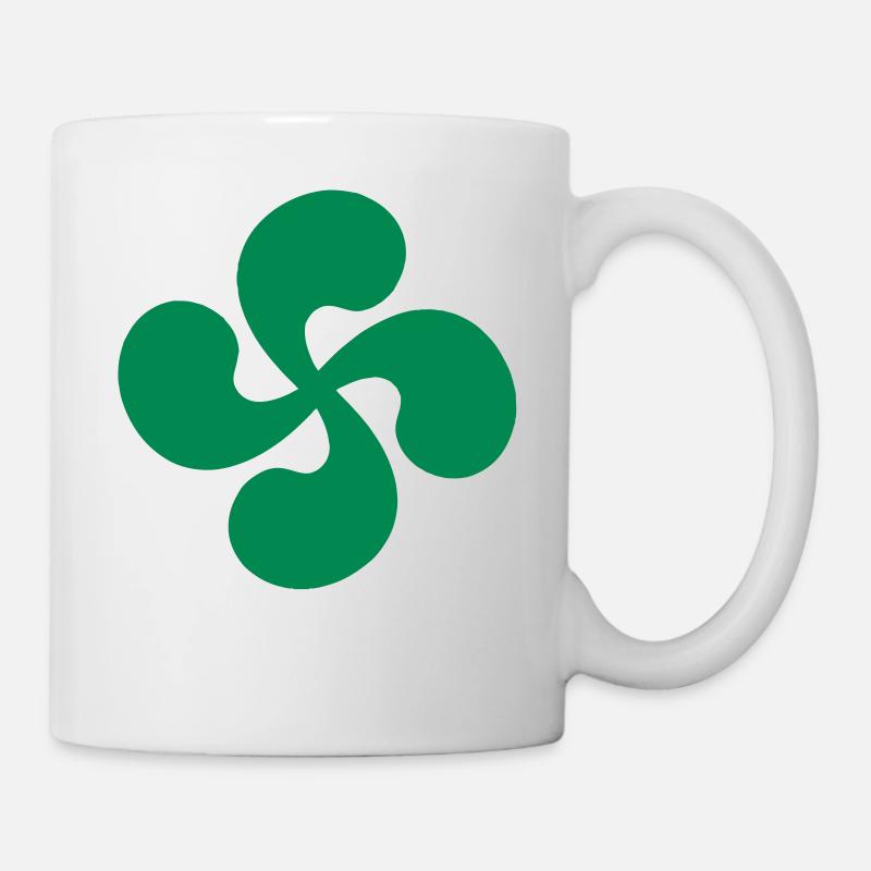 Croix Basque seul Verte - Mug blanc - blanc