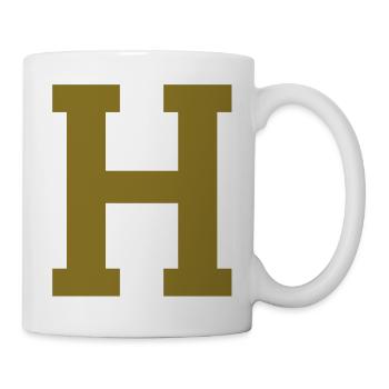 h - buchstabe - Tasse - Weiß - Rechts