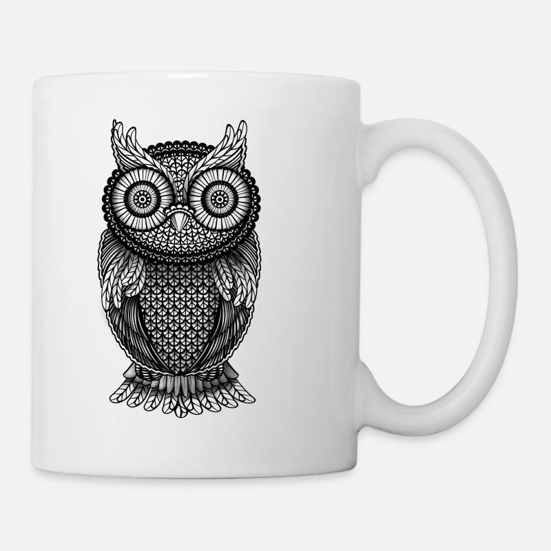 Eule Uhu - Tasse - Weiß