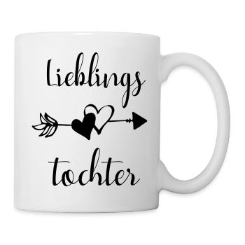 Lieblingstochter Tochter Eltern Spruch Geschenk - Tasse - Weiß - Rechts