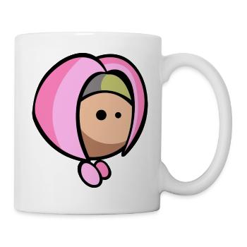 Fille branchée - Mug blanc - blanc - Droite