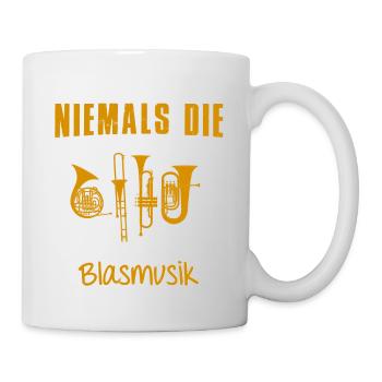Blasmusik Musiker Musik Geschenk · Therapie - Tasse - Weiß - Rechts