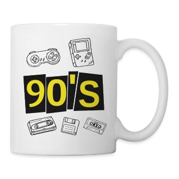 90's retro nineties 90's gift party - Mug - white - Right