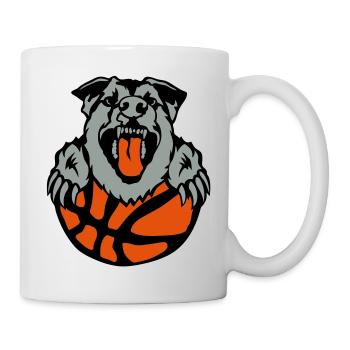 basketball chien logo club - Mug blanc - blanc - Droite