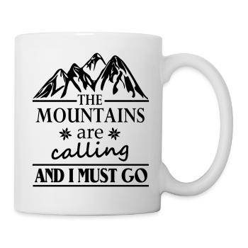 Wandern Der Berg ruft Wanderer Bergsteigen Natur - Tasse - Weiß - Rechts