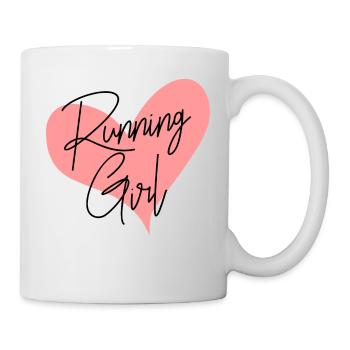 Jogging Running Race Shirt Marathon Gift Girl - Mug - white - Right