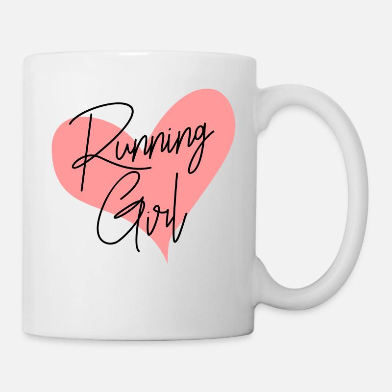 Jogging Course Course Shirt Marathon Cadeau Fille - Mug blanc - blanc