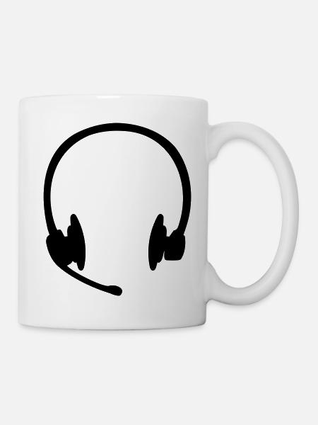 Headset Kopfhörer - Tasse - Weiß