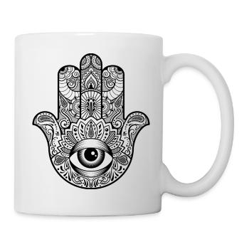 Hand von Fatima - Tasse - Weiß - Rechts