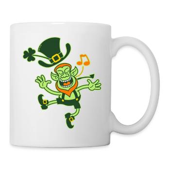 Leprechaun Dancing and Singing - Mug - white - Right